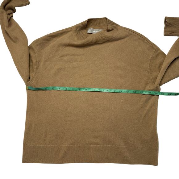 EVERLANE Cashmere Tan High Neck Pull-over Sweater Size XS Womens Long Sleeve - Picture 8 of 10
